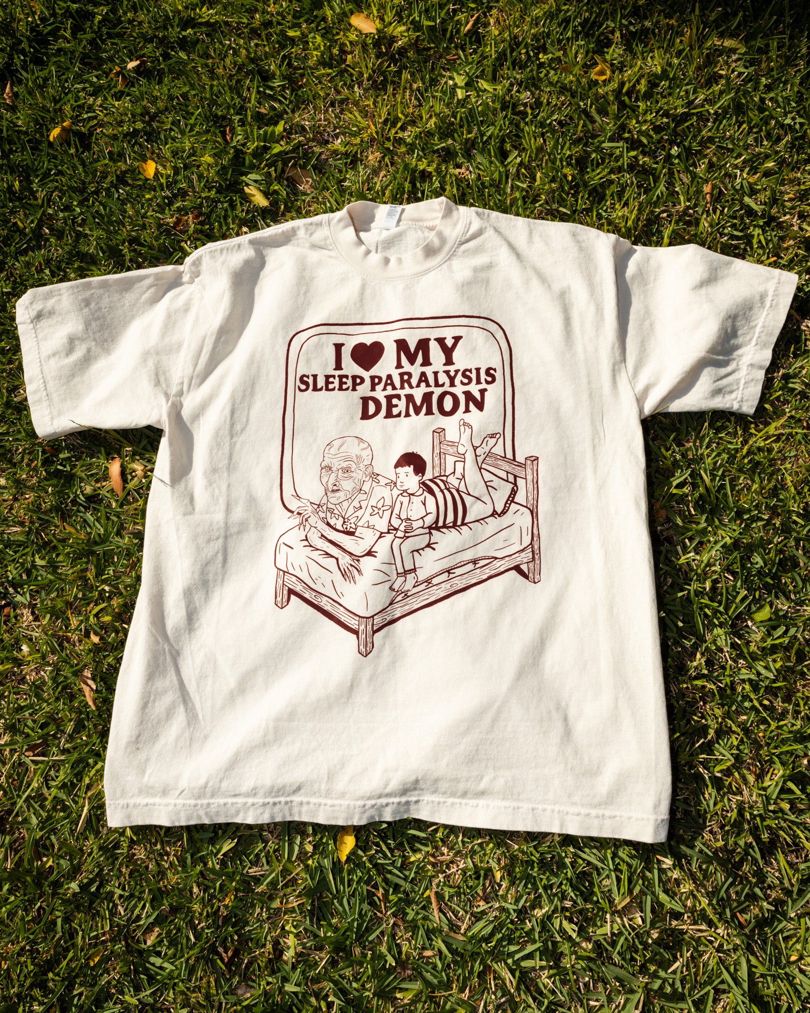 I Love My Sleep Paralysis Demon Tee - White