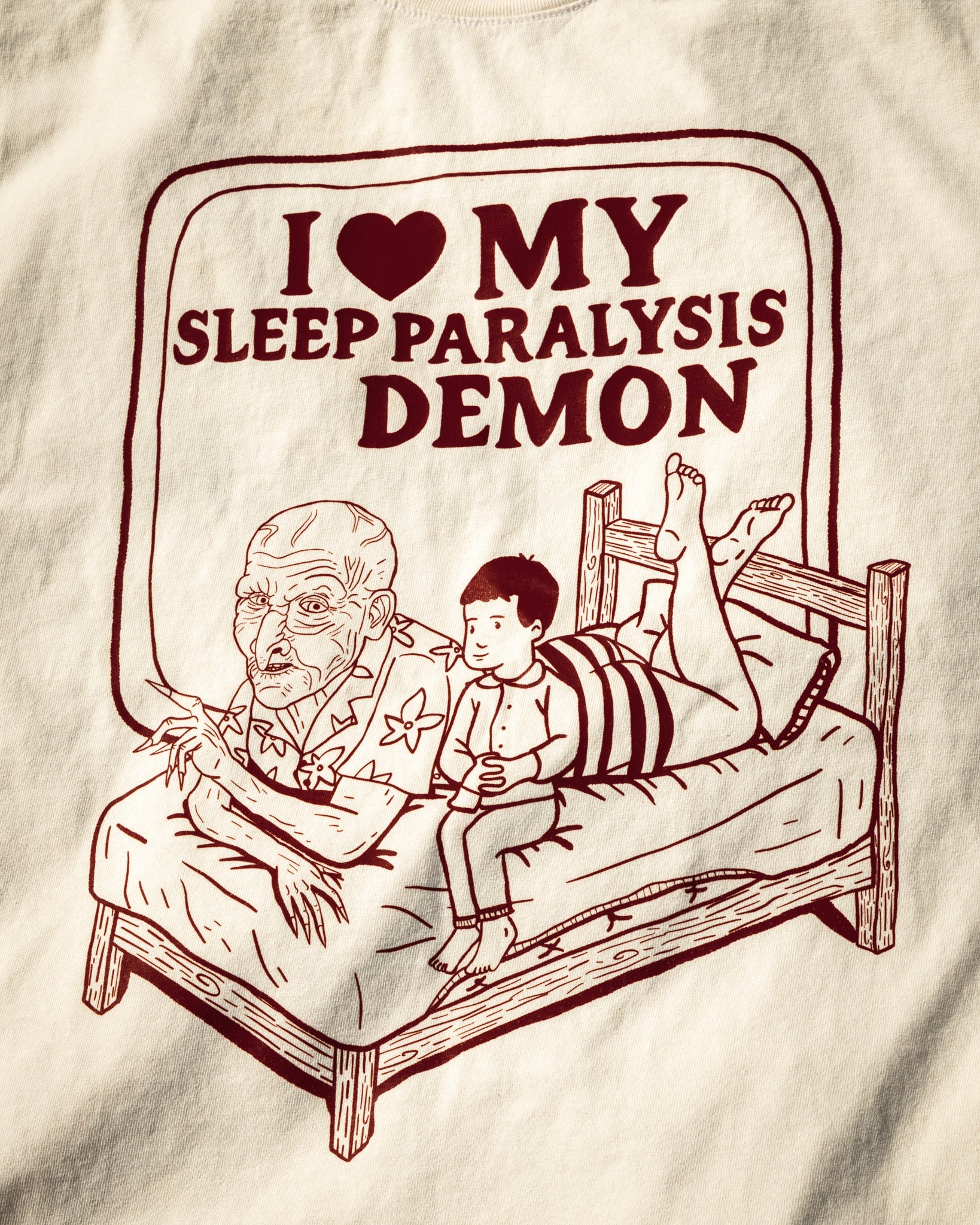 I Love My Sleep Paralysis Demon Tee - White